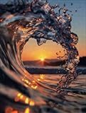 Diamond Painting Sonnenuntergang Diamond Painting Erwachsene Groß XXL Landschaft Full drill Daiment...