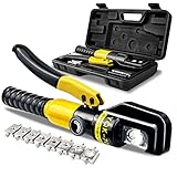 Brileine Hydraulische Crimpzange Presszange - Crimpzange Hydraulische 4-70 mm², 9 Sätzen der...