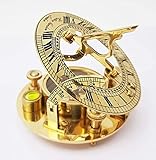 Orca INTERNATIONAL CO. Sonnenuhr-Kompass aus Messing, 12,7 cm