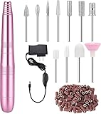 Rheme Elektrische Nagelfeile, Nagelfräser für Maniküre & Pediküre Profi Set mit Bits und...