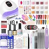 Major Dijit Acryl Nägel Set mit Nagelfräser, 12 Farben Acrylpulver, Acrylflüssigkeit, Top Coat,...