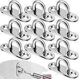 TXXATX Augplatte Edelstahl M5 Augplatte mit Öse 10 Stück Wandöse Deckenöse Ösenplatte für...