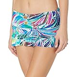 La Blanca Women's Skirted Ruffle Hipster Bikini Swimsuit Bottom, Mulit//Palm Opulance, 8