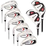 RAM Golf ACCUBAR Herren GOLFSCHLÄGER Eisen-Set 6-7-8-9-PW-SW MIT HYBRIDEN 24° UND 27° –...