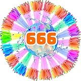 TFSZE 666 Stück Wasserbomben Selbstschließend,Wasserbombens,Wasserbomben Mehrweg,Farbige...