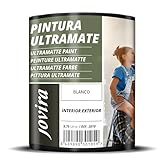 JOVIRA PINTURAS Ultramatte Wandfarbe. Für außen/innen, abwaschbar, superdeckend, weiß. (750...