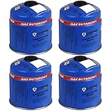 TW24 Gaskartusche mit Schraubventil 4X 500g Schraubkartusche Butan Gas Kartusche Camping...