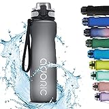 Adoric Sport Trinkflasche, [BPA Frei Tritan] 1000ML Auslaufsicher Kunststoff Wasserflasche Sport,...
