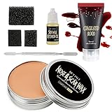 DE'LANCI Pro SFX Make-up Narben Wax Kit,Halloween Special Effects Stage Fake Wound Molding Skin Wax...
