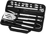 Grillbesteck BBQ Grillzubehör, 16 PCS Grill Werkzeugset Edelstahl Barbecue-Utensilien,...