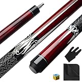 ASMPCUE Pool Queue, 58 Zoll Billard Queue Kanadischer Ahornholz Pool Cue 13mm Spitzen für...