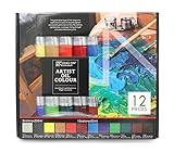 Magi Artist Ölfarben 10x50ml + 2x200ml, Set mit 12 Farbtönen feine Ölfarbe