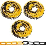 Hohe Sichtbarkeit 6MM Kunststoffkette - Gelb und Schwarz | 25 Meter Kunststoff Kettenrolle für...