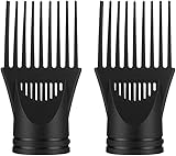 2 Stück schwarze Haartrockner-Diffusoren, professionelle Windblasabdeckung, Kammaufsatz,...