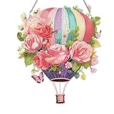 ARVALOLET DIY Diamantmalerei Heißluftballon Anhänger - Kreatives Acryl Strass Kunst Set Malerei...