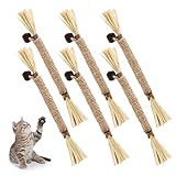 FANTESI 6 Stück 23cm Katzenminze Sticks, Bio katzenminze Spielzeug für Katzen,Matatabi...