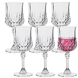 Schnapsgläser mit Stiel, 6 Stück Likörglas 60ML, Transparente Grappagläser, Port-Gläser,...