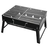 AGM Holzkohlegrill Picknickgrill Edelstahl Kleiner Grill Portable Campinggrill Abnehmbare BBQ Grills...