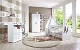 moebel-dich-auf Kinderzimmer Babyzimmer komplett Set in Weiß (Kim 1)