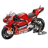 MAISTO - Ducati Lenovo Team 2022 Bagnaia #63 - Realistisches Motorradmodell im Maßstab 1:18,...