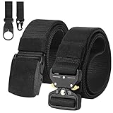 Justay 2er Herren Taktischer Gürtel, Schwerlast Militär Canvas Belt, stufenlos verstellbarer...