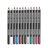 12 Farben Kajal Set - bunt wasserfest Kajalstifte für weiche Übergänge, Eye Pencil Liner Augen...