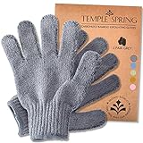 TEMPLE SPRING - Peelinghandschuh, Peeling Handschuh aus Bambus, Peeling Handschuhe, Badeschwamm...