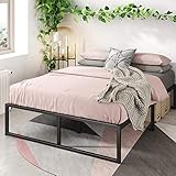 Zinus Lorelai Bett 140x200 cm - Höhe 36 cm mit Stauraum unter dem Bett - Metall Plattform...