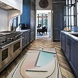 SHUODAOCO Abstrakte Teppiche für Schlafzimmer 100x150cm Moderne Teppiche Rutschfestes Esszimmer...