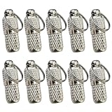 Lurrose 10 Stück Haustier Id Tags Silber mit Ring Leichte Anti Verlust Anhänger für Hunde...