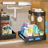 bukfen Organizer für unter der Spüle, ausziehbarer Schrank-Organizer unter dem Schrank, vielseitig...
