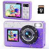Digitalkamera, 10FT Unterwasserkamera mit 32GB, 2.8'' Dual-Kamera Wasserdichtes Tragbares...