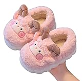 Kinder Hausschuhe für Mädchen Jungen Kleinkind niedlich Cartoon Tier Slipper Winter Plüsch warme...