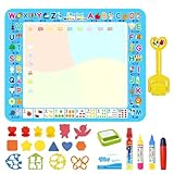 Wasser-Kritzelmatte – Aqua Magic Zeichenmatte für Kleinkinder, wiederverwendbare Wassermalmatte |...