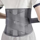 Jokisa Rückenbandage mit Stützstreben,Lendenwirbelstütze aus Atmungsaktivem Nylongewebe,Entlastet...