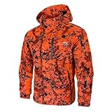 Full mundur Outdoorjacke, Orange Camo Jagdjacke, Wanderjacke, leichte Übergangsjacke, winddichte...