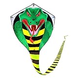 Mint's Colorful Life 49ft Groß Drachen für Kinder und Erwachsene Drachen einleiner,Cobra Kite mit...