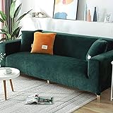 Samt-Sofabezug für 2-, 3-, 4-Sitzer, weicher Plüsch-Sofaschutz, Stretchbezug für Sofa und...