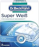 Dr. Beckmann Pulver, Super Weiß | entfernt Grauschleier | hilft gegen Vergilbungen | die Wäsche...