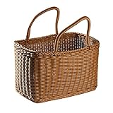 ANNJUC Home Shopping Basket Hand Vegetable Basket Decorative Woven Basket Flower Arrangement Basket...