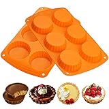 webake 2 Stück Mini Törtchen Formen Silikon Tarteform Klein Quicheform 7.5 cm 3 Inch Peanut Butter...