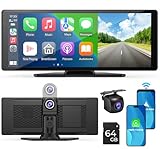 Drahtloses A-pple Carplay und Android Auto 10,26-Zoll-Touchscreen-Autoradio:1080p-Rückfahrkamera,...