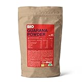 GymBeam Guarana-Pulver - Aus Bio-Paullinia Cupana Samen, enthält natürliches Koffein &...