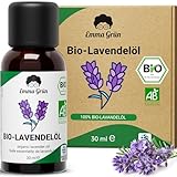 Emma Grün® Bio Lavendelöl Ätherisches Öl [100% Naturrein] - Zertifiziertes Lebensmittel zum...