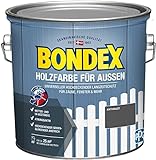 Bondex Holzfarbe für Außen, 2,5 L, Anthrazit, für ca. 25 m², Wetter- & UV-beständig,...