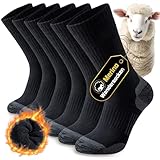 Niorasen Merino Wandersocken Herren Damen, 3 Paar Outdoor Trekkingsocken, Merinowolle Sportsocken...