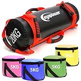EYEPOWER 20kg Power Bag + 4 Kettlebell Gewichte - Befüllt mit Eisensand - Besser als Geräte: 6...