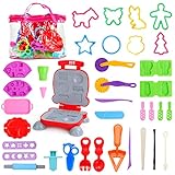 Knete Zubehör Kinder - 40 Stück Knetwerkzeug Set Teig Plastilin Werkzeuge Plastik Knetset...