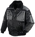 securesse Pilotenjacke 4 in 1-Funktion warme Winterjacke Arbeitsjacke Outdoorjacke, schwarz...