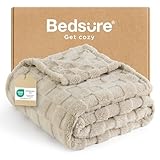 BEDSURE Kuscheldecke Flauschig - Fleecedecke & Wolldecke, Sofadecke, Schachbrettmuster Tagesdecke,...